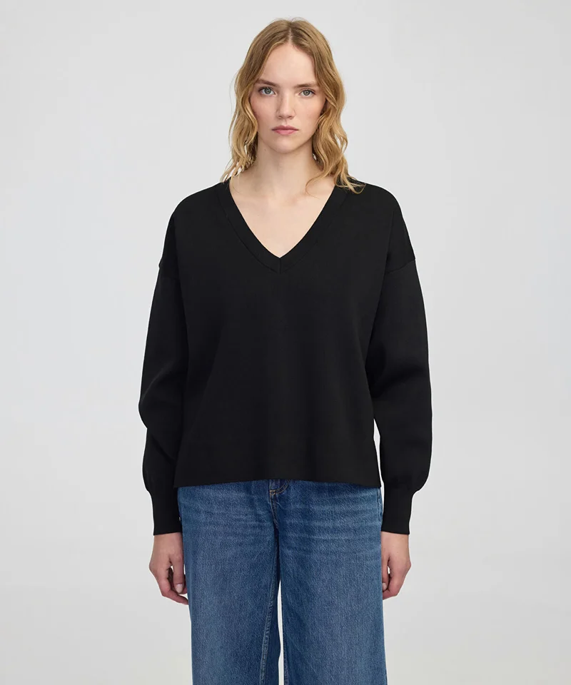 ابيكول V-Neck Basic Knit Sweater
