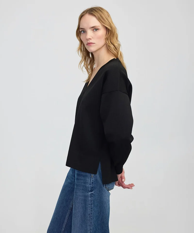 ابيكول V-Neck Basic Knit Sweater