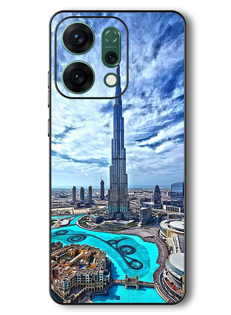 Theodor Case Compatible with Oppo Reno 14 6.59 Inch Protection Shockproof Bumper Cover Burj Khalifa in Day - Image 1