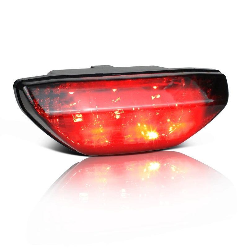 QUASCO Smoked LED Tail Light ATV Motorcycle Taillight Brake Lamp Compatible with Honda TRX 250 300 400EX TRX400X 500 700, Red - Image 1