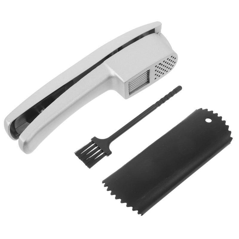 Garlic Press Set With Manual Crusher Peeler And Cleaning Brush Kitchen Tool Home Cooking Gadget - Image 2