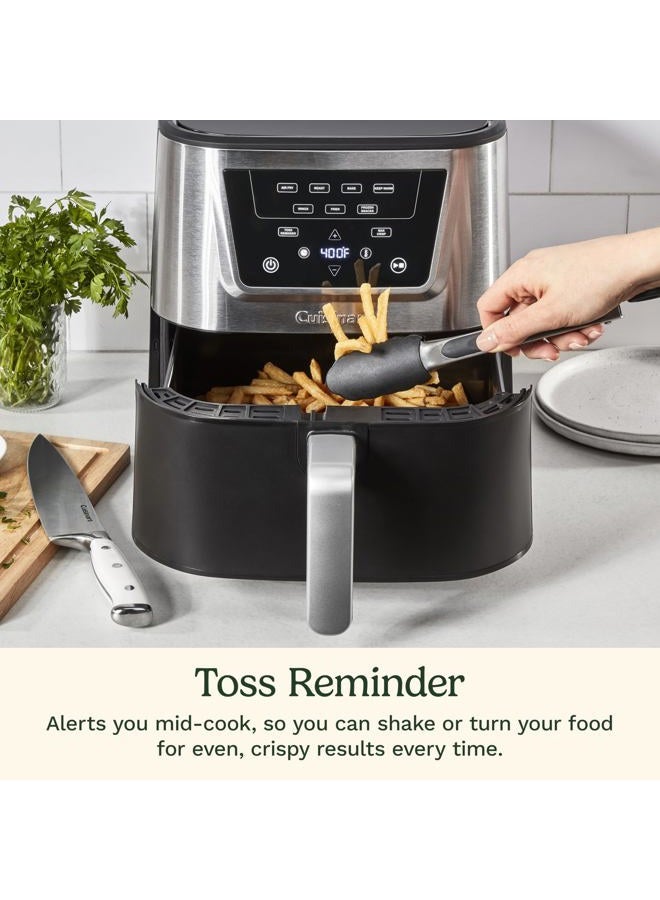 Cuisinart Air Fryer, Large 6-Quart Basket with 4 Cooking Functions to Air Fry, Bake, Roast, and Keep Warm, 3 Presets, PFAS-Free, Dishwasher-Safe Parts, AIR-180, Black & Stainless Steel - Image 5