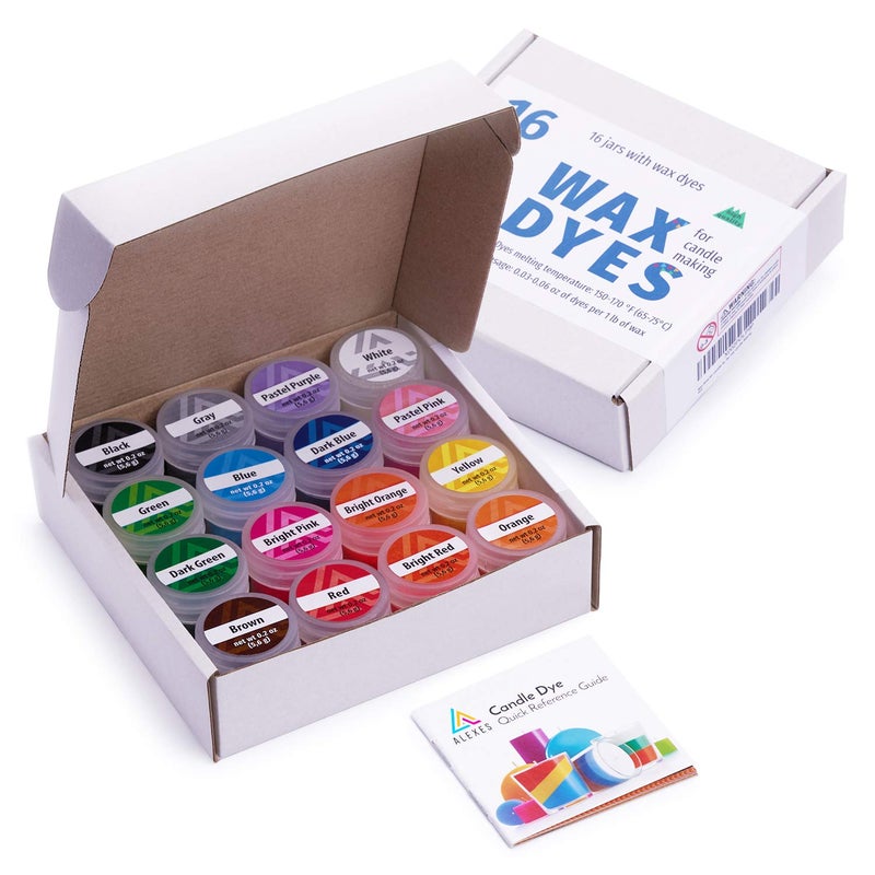 ALEXES Wax Dyes for Candle Making - 16 Colors Set of Wax Dyes - Color for Candle Making 0.2 oz - Candle Dye for Soy Candle Making  - Image 3