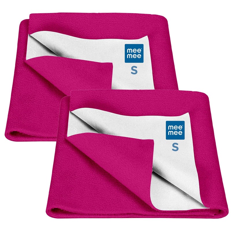 Mee Mee Breathable & Total Dry Sheet Protector Mat (Rani Pink) Pack of 2 - Image 1