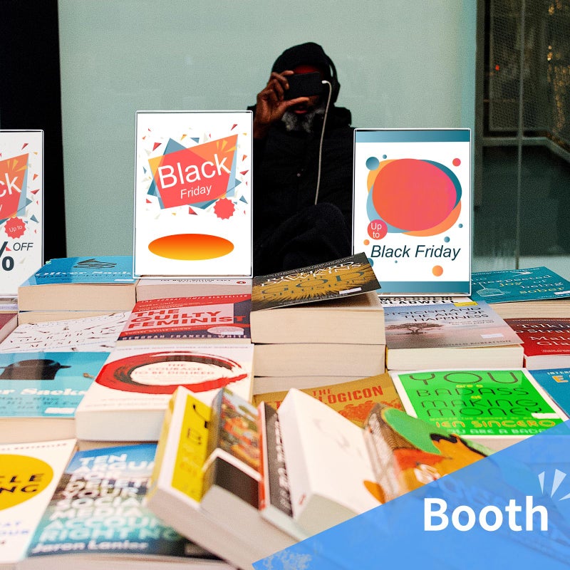 SUNEE 6 Packs Clear Plastic Sign Holders for 8.5x11 Paper, Vertical L-shape Frame for Displaying Signs and Menus - Image 3