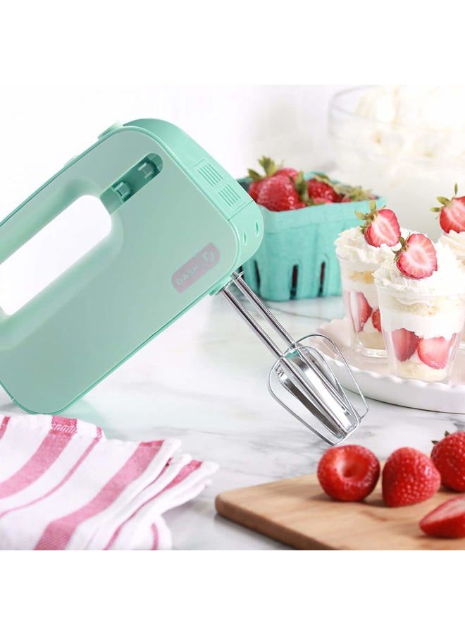 Dash Smart Store Compact Hand Mixer Electric for Whipping + Mixing Cookies, Brownies, Cakes, Dough, Batters, Meringues & More, 3 speed, Aqua - Image 4