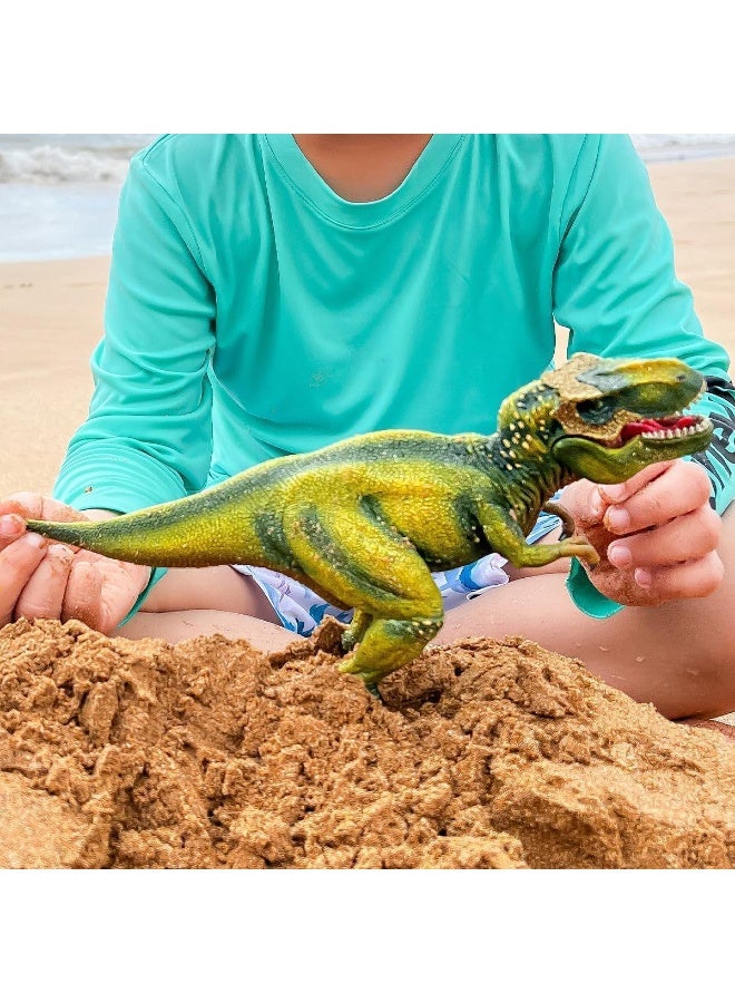 HALAMODO Tyrannosaurus Rex Animal Model With Movable Jaw -  Realistic Dinosaur Statue, Children'S Educational Cognitive Toy, Dinosaurs Action Figure, Bath Pool Water Toy, Birthday Party Gift, Prehistoric Dinosaur Collection Decor, Green , 26*8*13 cm - Image 5