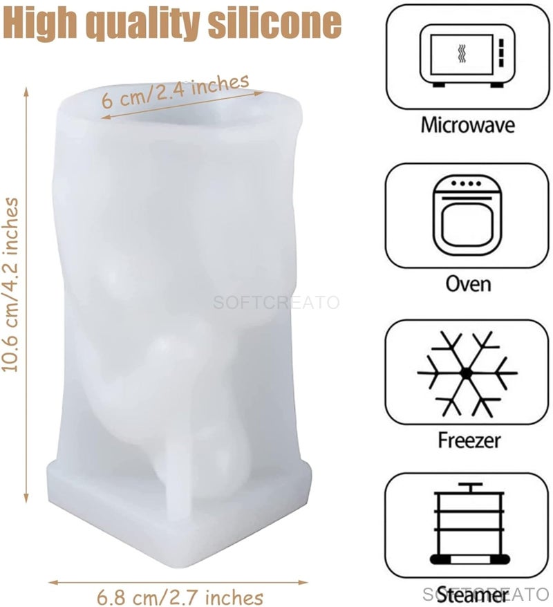 SOFTCREATO 3D Silicone Candle Mold - Mother Hug Baby Vertical Mould for Resin and Candle Making by SOFTCREATO - Image 3
