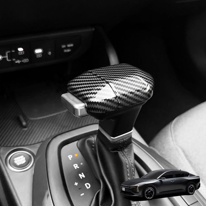 JUIVEEL ABS Car Gear Shift Knob Cover Trim Shifter Lever Handle Protective Compatible with Kia Sorento 20242026Kia Carnival 20252026K4 20252026K5 20252026 Accessories Carbon Fiber Style - Image 2