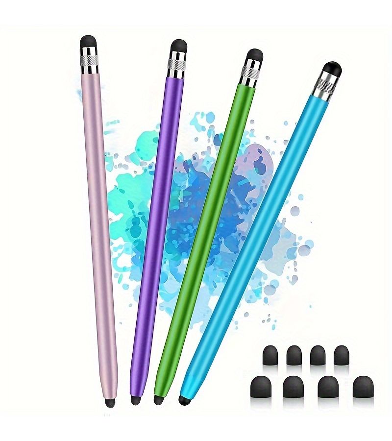 4pcs Touch Screen Stylus With High Sensitivity And Precision Capacitive Silvery Stylus Compatible With Iphone Ipad Pro Tablets Samsung Galaxy Pc - Image 1