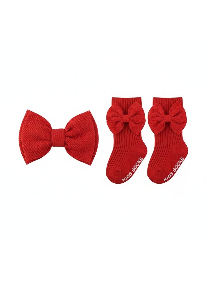 Bambimici طقم رباط رأس وجوارب ثلاثي العقدة للأطفال - Image 2
