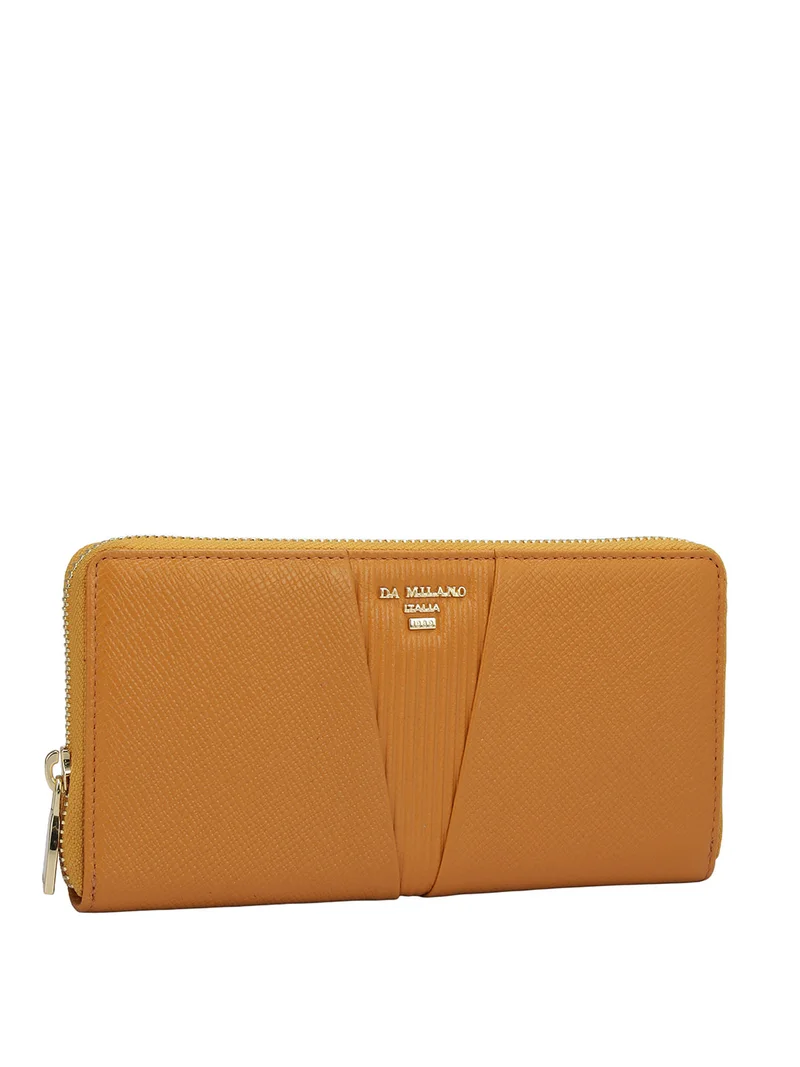 دا ميلانو محفظة نسائية جلد طبيعي أحمر دا ميلانو