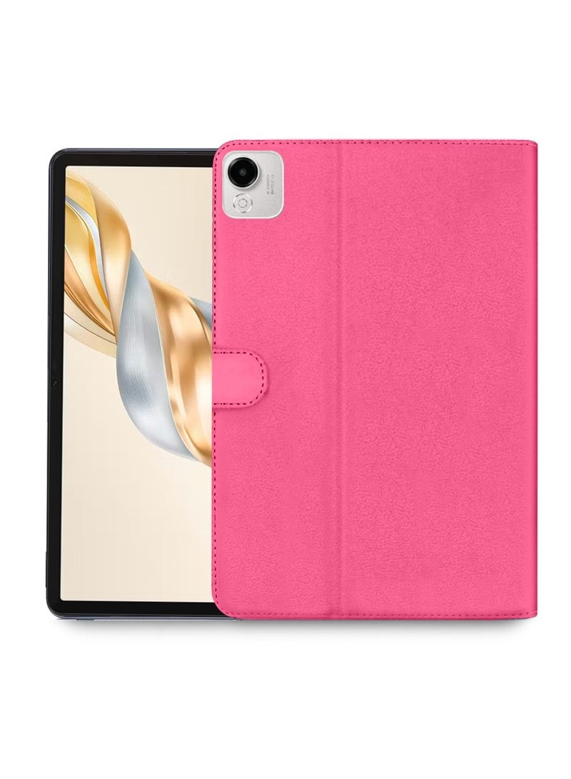 OMAKER Premium Quality Leather Smart Flip Case Full Protective Cover With Magnetic Stand For Honor Pad X9a 11.5 Inch 2025 - Fuchsia Pink - Image 2