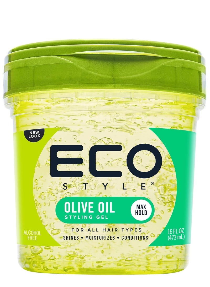 إيكو جل التصفيف بزيت الزيتون، أقصى ثبات لجميع أنواع الشعر - Image 1