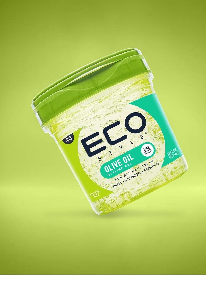 إيكو جل التصفيف بزيت الزيتون، أقصى ثبات لجميع أنواع الشعر - Image 2