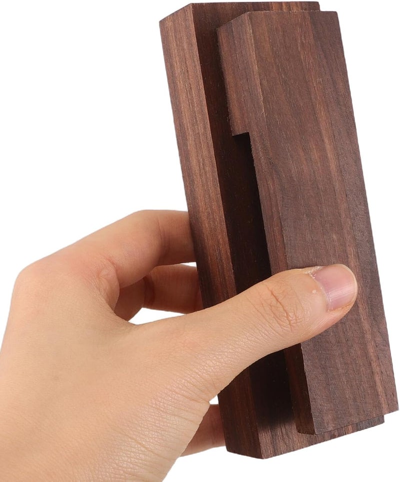 Zerodeko Wooden Wall Hooks for Hanging Coats and Bags, Adhesive Rustic Walnut Wood Coat Rack with Strong Glue, No-Drill Indoor Cloakroom Hooks for Entryway and Bedroom Organization - Image 3