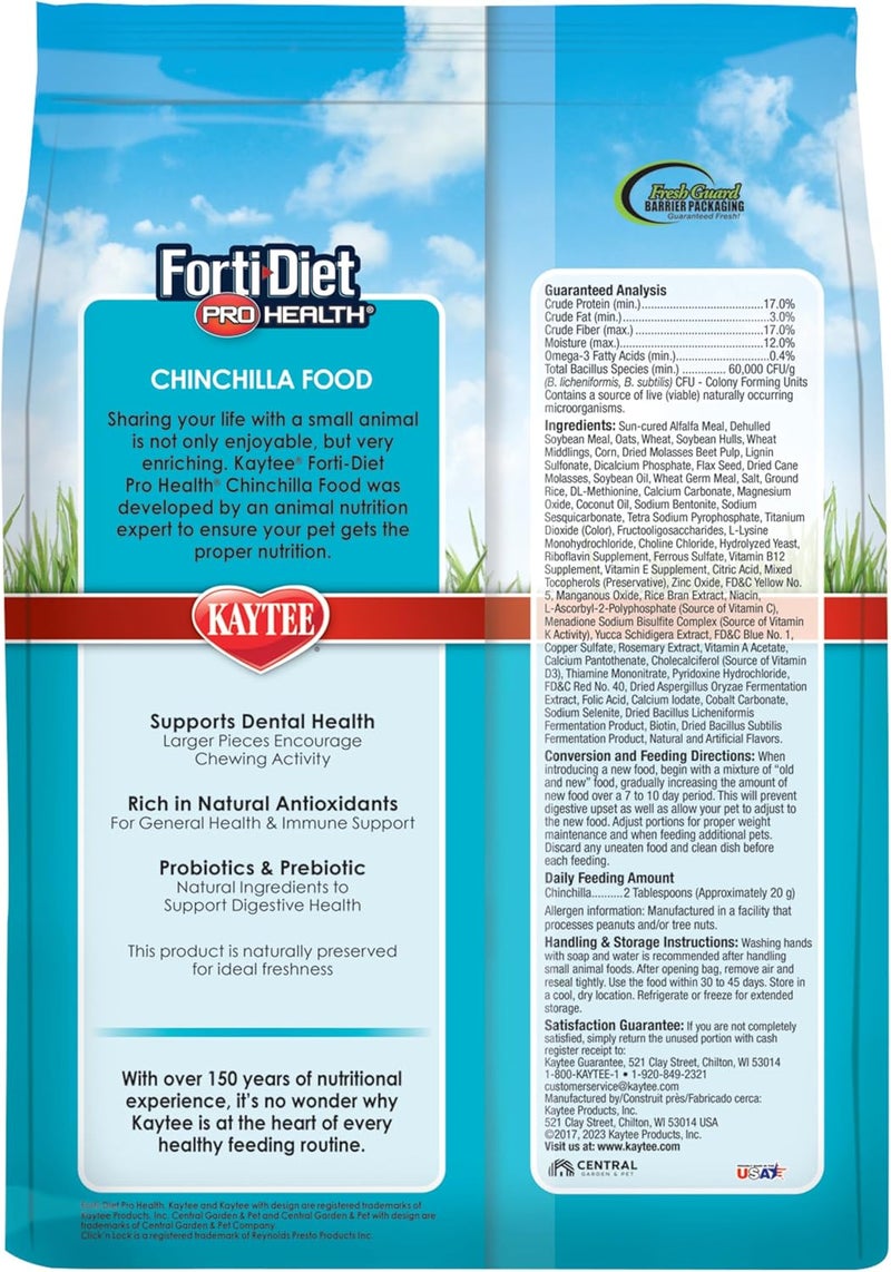 Kaytee Forti-Diet Pro Health Chinchilla Food 3lb - Image 2