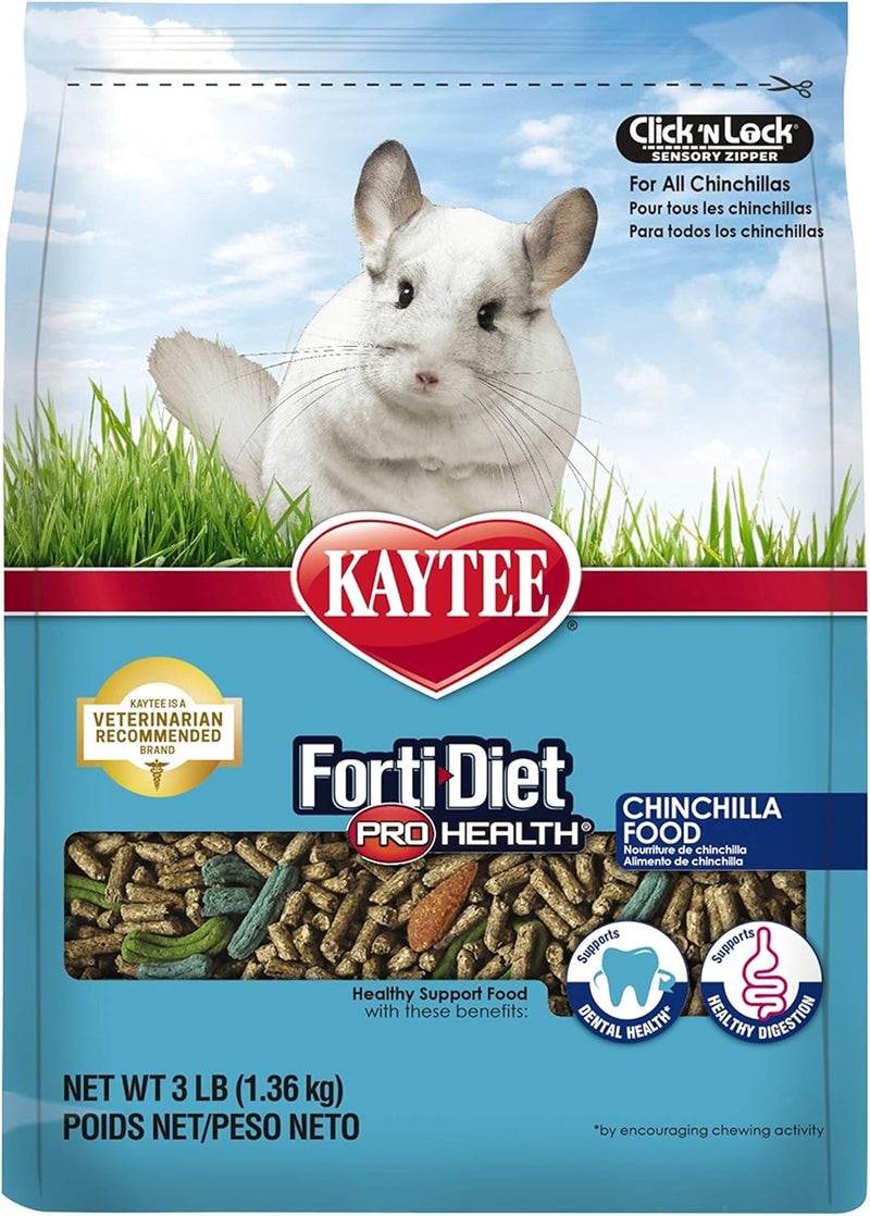 Kaytee Forti-Diet Pro Health Chinchilla Food 3lb - Image 1