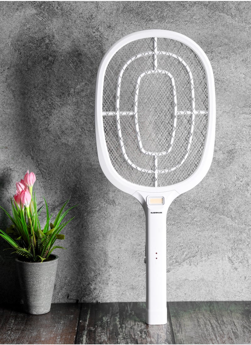 Olsenmark - Olsenmark Electric Mosquito Swatter OMBK1871, Rechargeable Insect killer, Long Life Battery Mosquito bat and High Power, AC Charging, 120 Hours Use, Insect Bat, Handheld bug zapper - Image 1