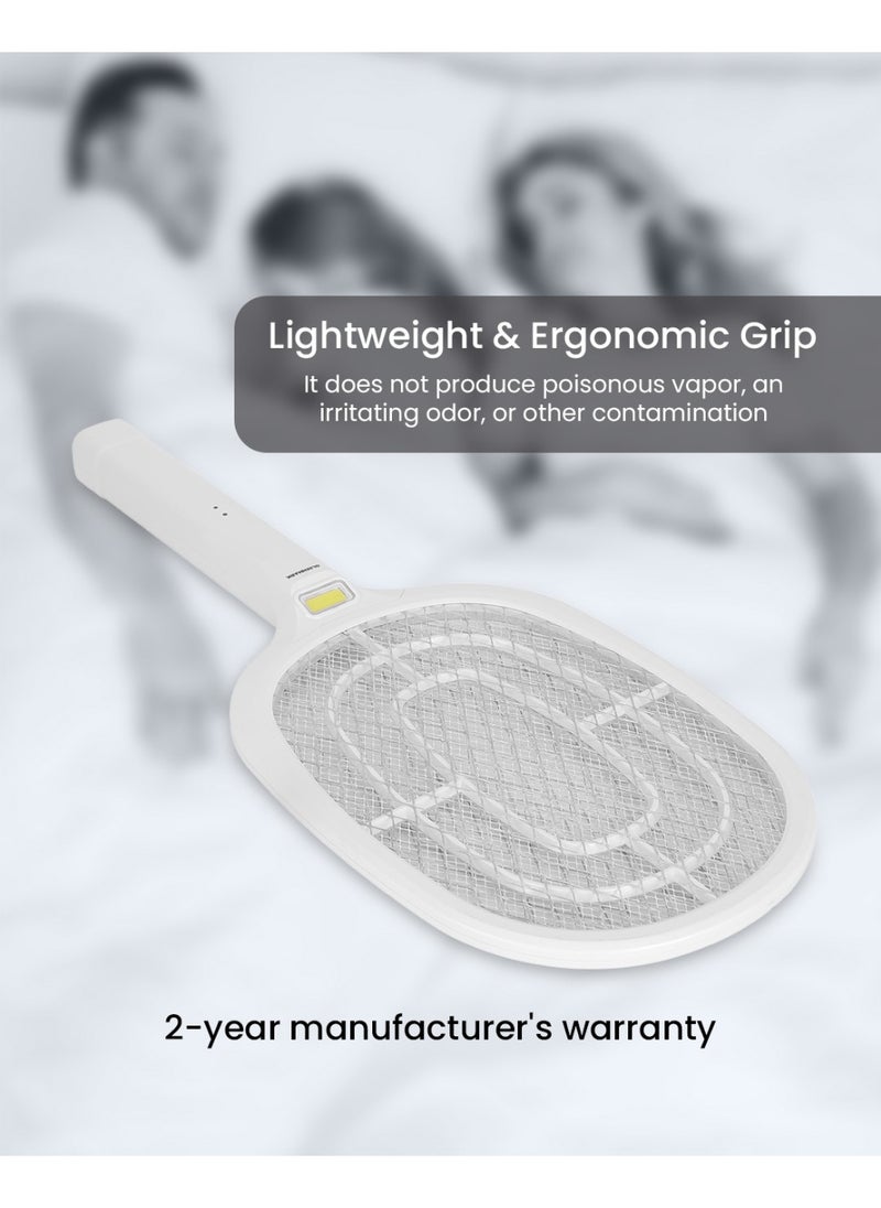 Olsenmark - Olsenmark Electric Mosquito Swatter OMBK1871, Rechargeable Insect killer, Long Life Battery Mosquito bat and High Power, AC Charging, 120 Hours Use, Insect Bat, Handheld bug zapper - Image 1