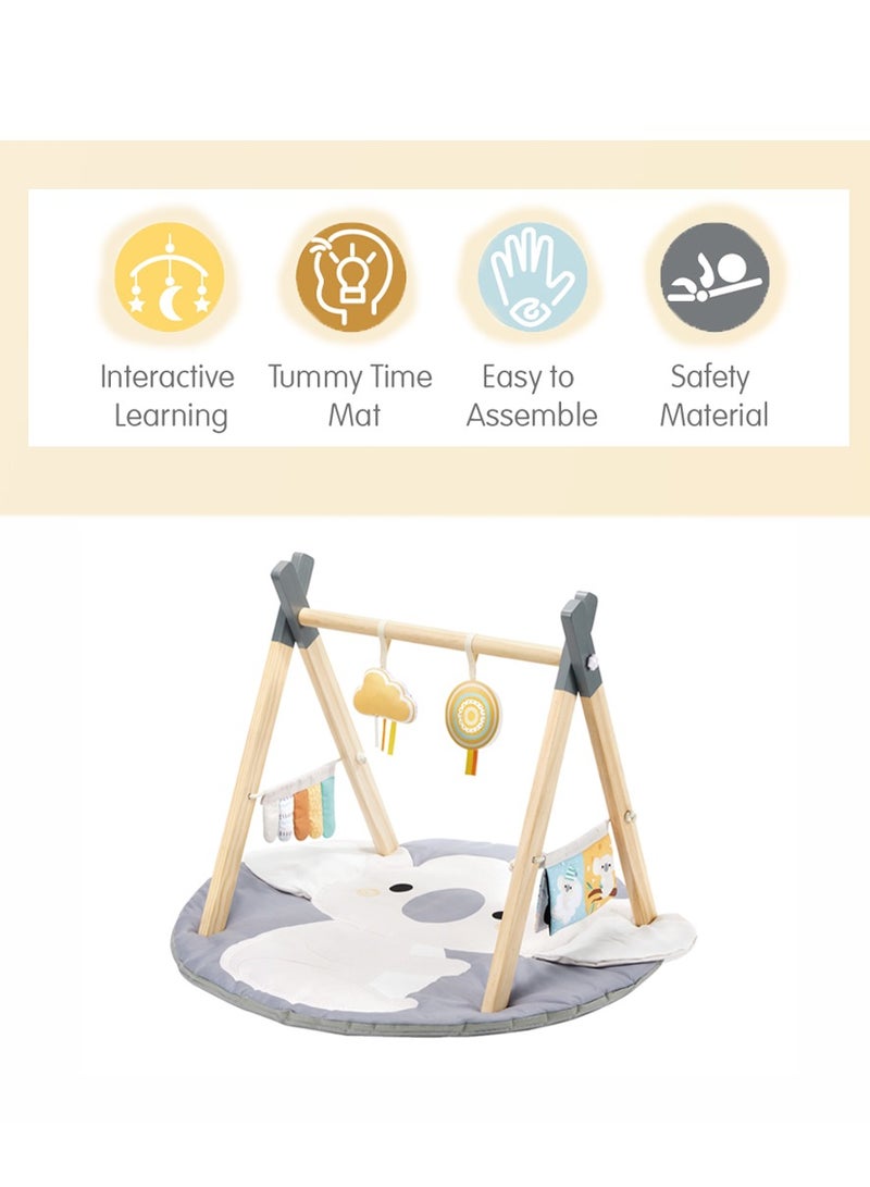 Factory Price صالة ألعاب نيرا الخشبية للأطفال مع أرضية وسادة ناعمة وألعاب محشوة قابلة للإزالة - كوالا أ - Image 4