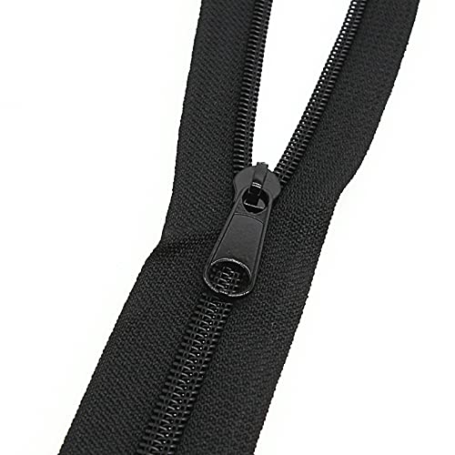SHUNLI #5 Nylon Coil Zippers by The Yard Black Sewing Zipper Bulk 10 Yards with 25 PCS Pulls Sliders for DIY Tailor Sewing Crafts Bags Pillows,SHUNLI - Image 4