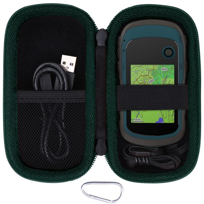 Aenllosi Hard Carrying Case Replacement for Garmin eTrex 20/20x/30x/22x/32x Handheld GPS by Aenllosi (Green Zipper) - Image 1