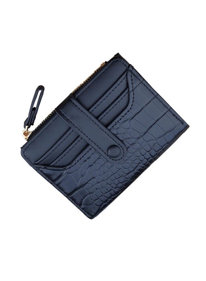 جيه زد اس محفظة JZS للنساء، محفظة ثنائية الطي، مزودة بسحّاب من الجلد، محفظة نقود معدنية، حامل بطاقات ائتمان، محافظ نسائية صغيرة، أنماط أنيقة، نافذة لبطاقة الهوية (أسود) - Image 1