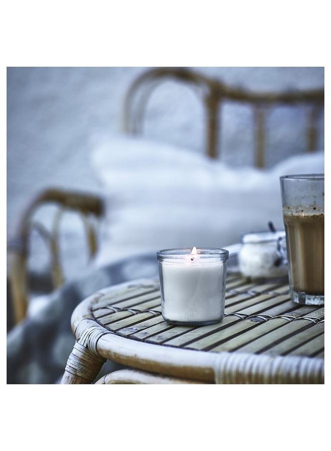 زبون شمعة معطرة في زجاج، فانيليا/بيج فاتح، 20 ساعة - Image 4