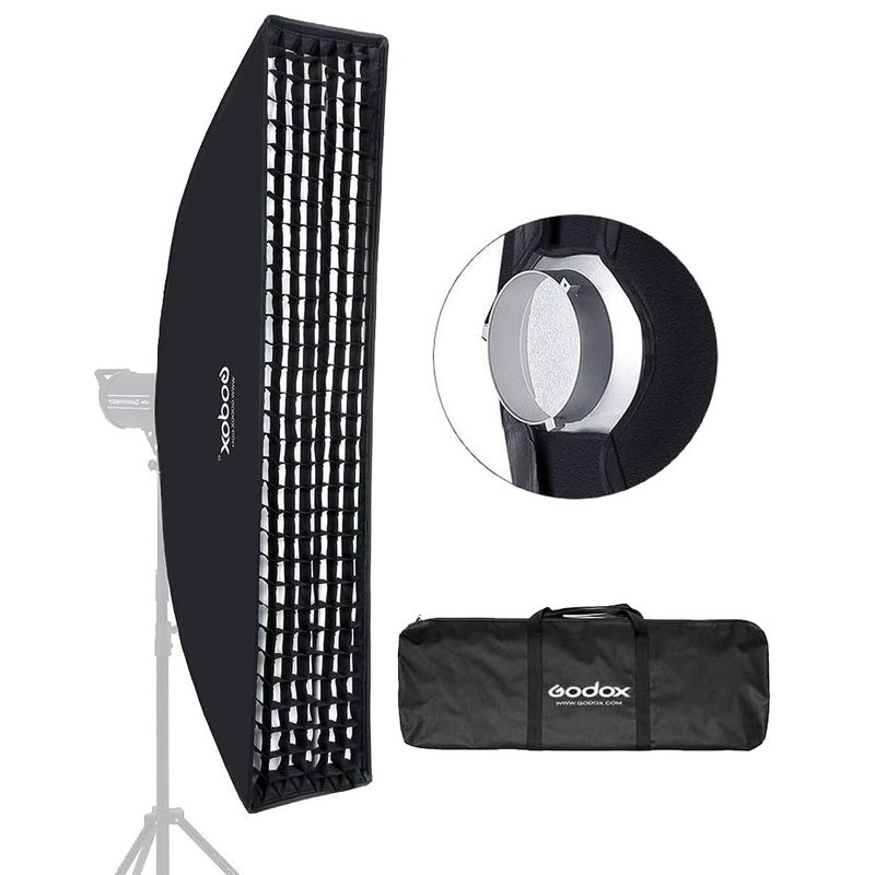 Godox 35cm x 140cm 14x 55 Strip Beehive Honeycomb Grid Softbox Bowens Mount for Godox Flash Light and Other Studio Flash Light - Image 2