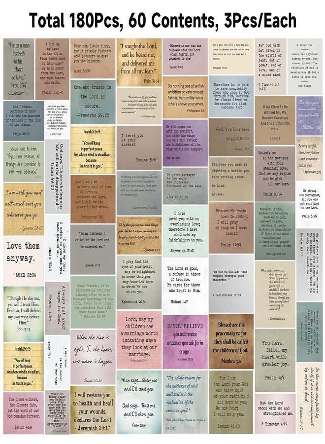 ANWYLL ملصقات أنويل 180 قطعة من آيات الكتاب المقدس - ملصقات مسيحية ملهمة بتصميم كلاسيكي، ملصقات تدوين يوميات الكتاب المقدس، ملصقات دينية ذاتية اللصق، ملصقات إيمان يسوع، ملصقات لوازم الدراسة والتخطيط (3 قطع/لكل مجموعة) - Image 3