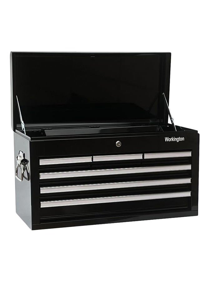 Workington Professional Industrial Portable Metal Tool Chest with 6 Drawers, 26" 6-Drawer Tool Chest Cabinet with Ball Bearing Drawer Slides, Steel Tool Storage Box Organizer 4015 Black - Image 3