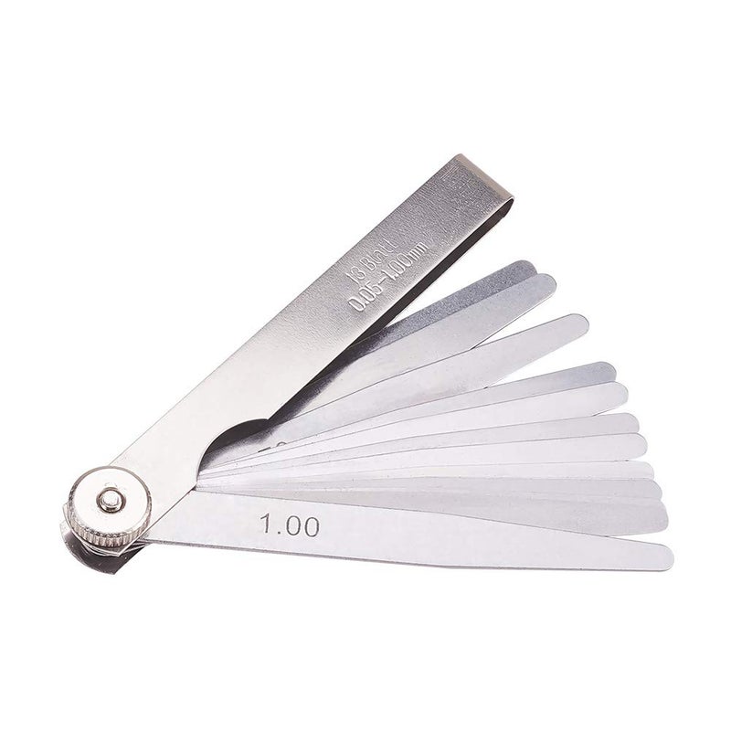 Utoolmart Metric Feeler Gauge,Manganese Steel Gap Measure Tool 100mm/3.9-inch Length with 13 Blades 1pcs - Image 1