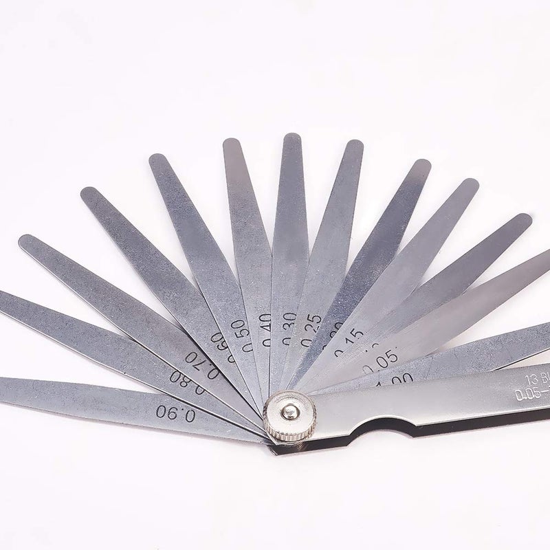Utoolmart Metric Feeler Gauge,Manganese Steel Gap Measure Tool 100mm/3.9-inch Length with 13 Blades 1pcs - Image 4