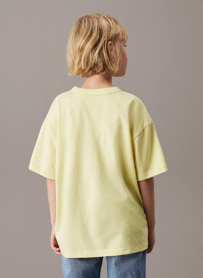 كالفن كلاين جينز تيشرت بقصة مريحة مزين بطبعة رسومات غروب الشمس - Image 2