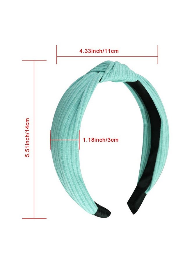 SIQUK 18 Pieces Top Knot Headband Wide Turban Headband Cloth Cross Knot Headbands For Women  - Image 3