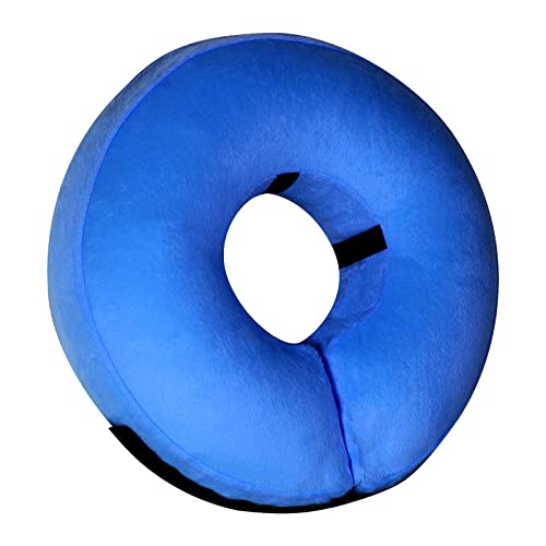 Tonqixope Inflatable Dog Cone Collar-Soft Protective Cone for Dogs After Surgery,Dog Donut Collar for Large Medium Small Dogs and Cats (Blue,Large) - Image 1