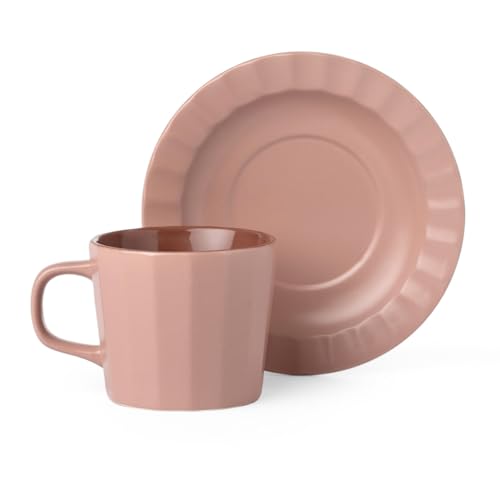 Clay Craft Fine Ceramic Armada Lilac Cups & Saucer, Set of 12, Cups for Tea & Coffee, Gift Set, Elegant Design for Home and Kitchen and Can Be Gifted to Your Loved Ones On Any Occassions - Image 2