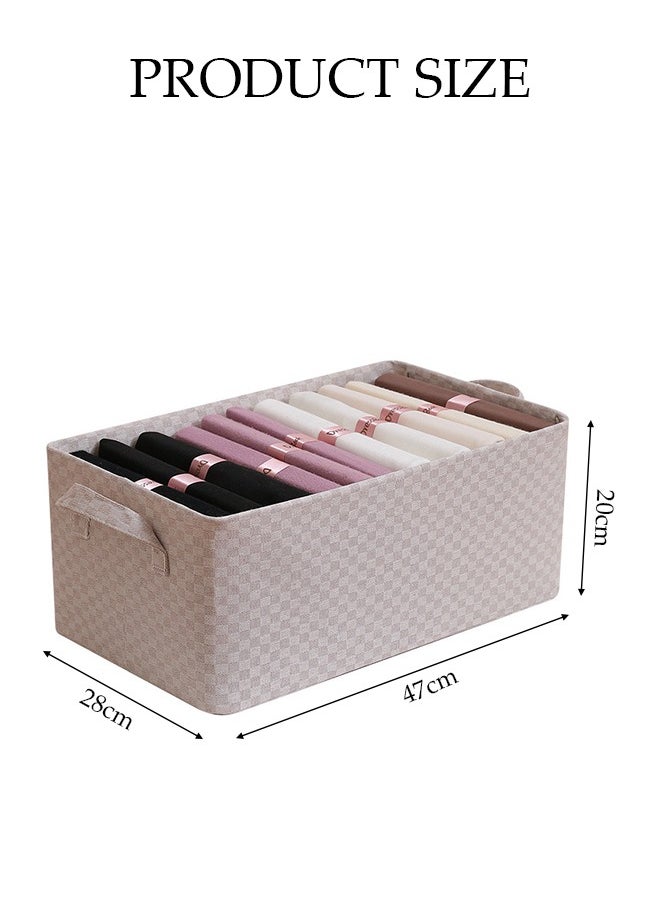 DUNISO - 3 Pcs Wardrobe Clothes Organizer，Foldable Clothes Storage Box ，Drawer Organizer With Handles，Moisture and Mold Prevention，Wear Resistant And Easy To Clean，for Organizing Clothing Jeans Toys Book Shelves Closet Wardrobe，47*28*20cm - Image 1