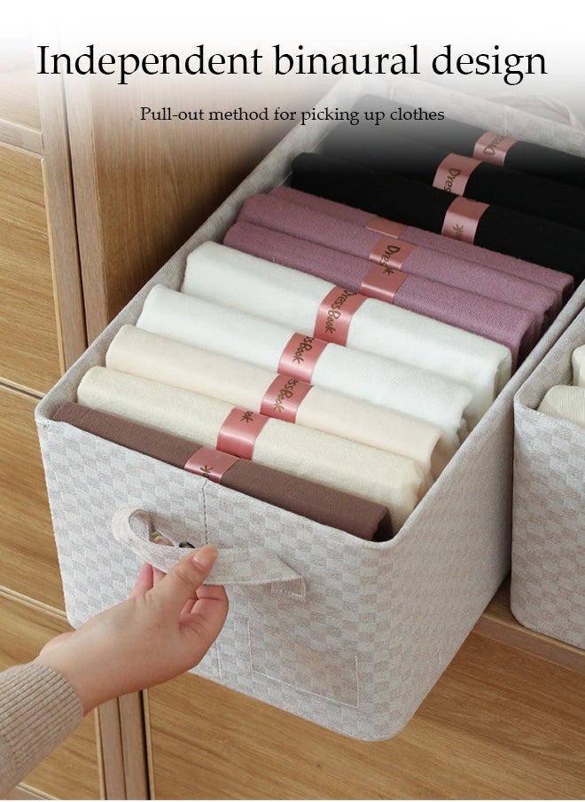 DUNISO - 3 Pcs Wardrobe Clothes Organizer，Foldable Clothes Storage Box ，Drawer Organizer With Handles，Moisture and Mold Prevention，Wear Resistant And Easy To Clean，for Organizing Clothing Jeans Toys Book Shelves Closet Wardrobe，47*28*20cm - Image 1