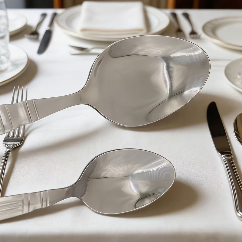 20pcs Silvery Stainless Steel Flatware Set Forks Spoons Knives And Plates Modern Dining Set For 4 - Image 3