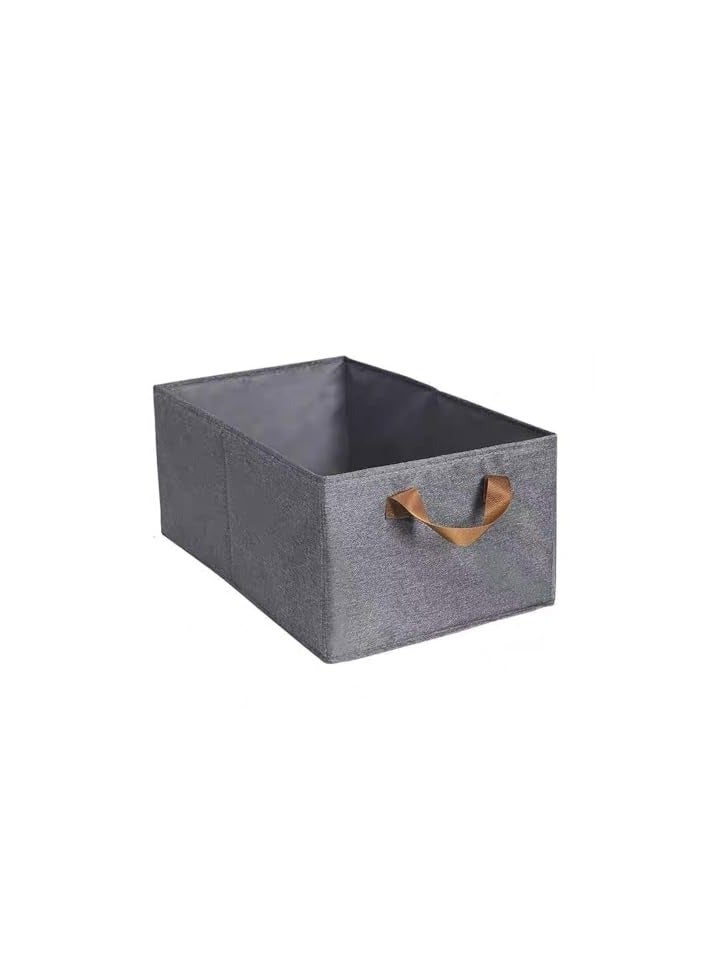 Clothes Storage Box, Positive Artifact Layer Basket, Divided Fabric, Large Capacity Foldable Storage Box - Grey