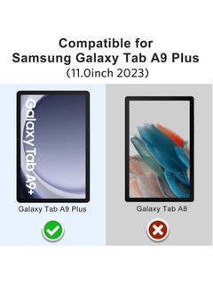 Youque 2 Pack Screen Protector for Samsung Galaxy Tab A9 Plus 11 Inch 2023, Tempered Glass with HD Clarity, Scratch Resistance  - Image 5