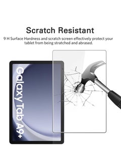 Youque 2 Pack Screen Protector for Samsung Galaxy Tab A9 Plus 11 Inch 2023, Tempered Glass with HD Clarity, Scratch Resistance  - Image 2