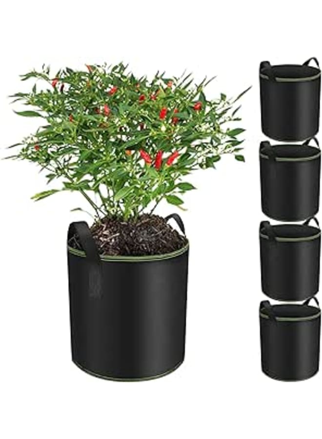 Grow Bags for Vegetables, 5 Pack 30L Tomato Grow Bag Planter Fabric Pots Reusable, Potato Growing Bags with Handles - Image 1