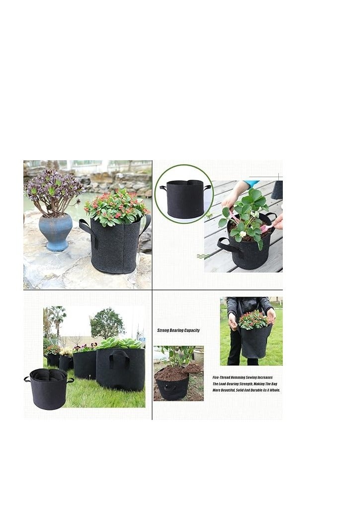 Grow Bags for Vegetables, 5 Pack 30L Tomato Grow Bag Planter Fabric Pots Reusable, Potato Growing Bags with Handles - Image 2