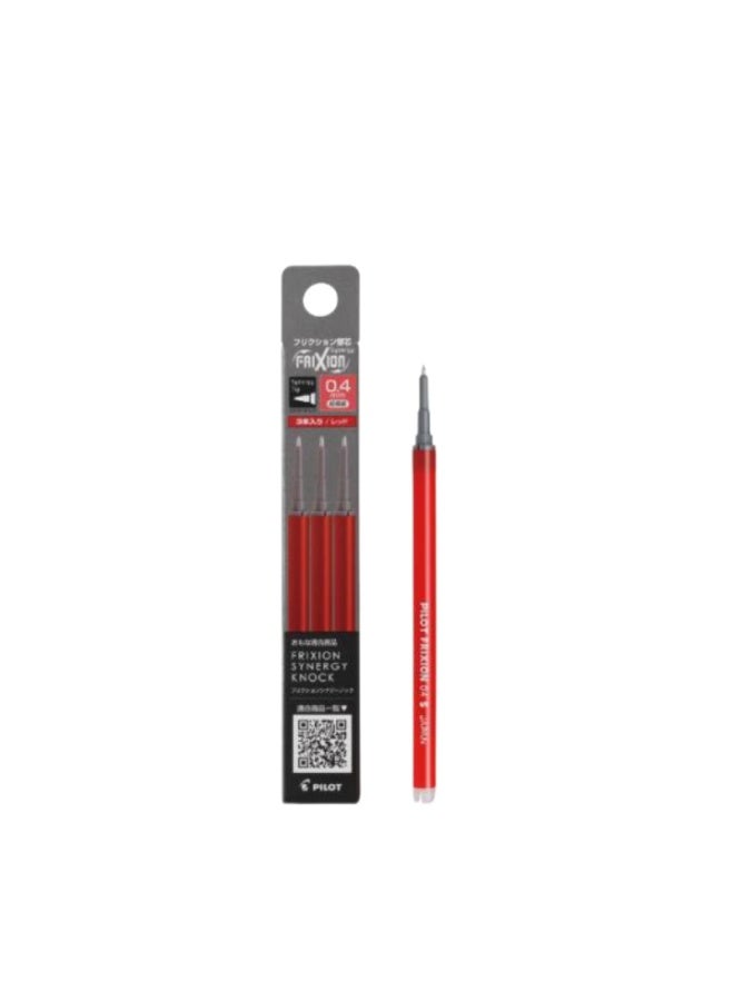Pilot Frixion Clicker Retractable Erasable Gel Pen Refills, 0.4Mm, Red, Pack Of 3 - Image 5