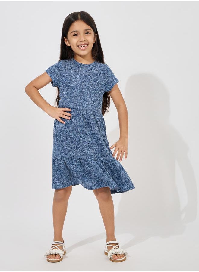 Styli Melange Knitted Casual Dress  - Image 1
