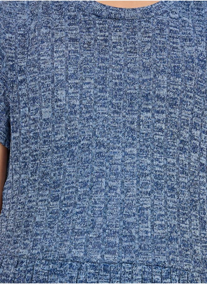 Styli Melange Knitted Casual Dress  - Image 3