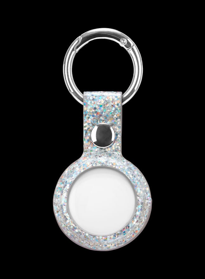 CASE-MATE Clip Ring Leather Keychain Apple AirTag Case Sparkle - Image 2